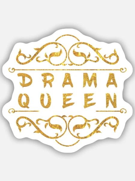 Drama Queen - Sticker Größe S (10 x 10 cm) - Mattweiß