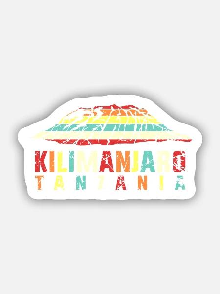 Kilimanjaro - Sticker Größe S (10 x 10 cm) - Mattweiß