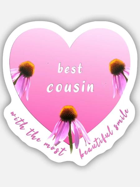 best cousin - Sticker Größe S (10 x 10 cm) - Mattweiß