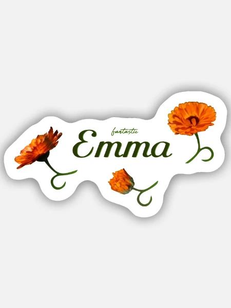 Emma Geburtstag Emma - Sticker Größe S (10 x 10 cm) - Mattweiß