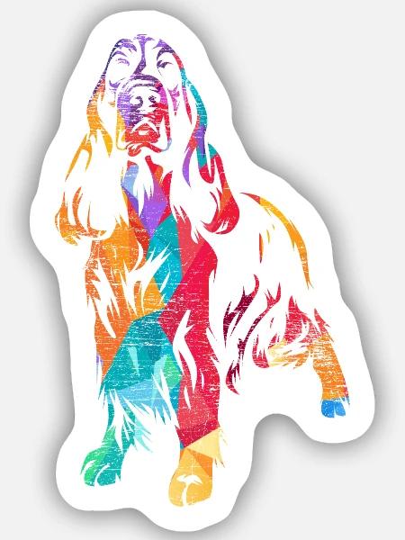 Wachsamer Springer Spaniel Stöberjagd - Sticker Größe S (10 x 10 cm) - Mattweiß