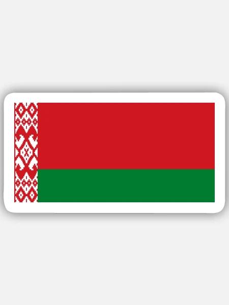 Belarus - Sticker Größe S (10 x 10 cm) - Mattweiß