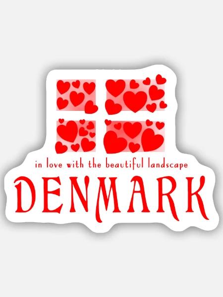Dänemark Danmark - Sticker Größe S (10 x 10 cm) - Mattweiß