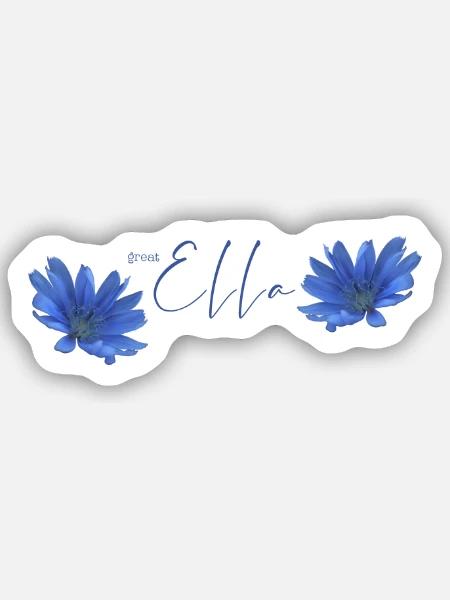 Ella Geburtstag Ella - Sticker Größe S (10 x 10 cm) - Mattweiß