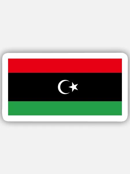 Libyen - Sticker Größe S (10 x 10 cm) - Mattweiß