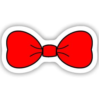 KNOTEN. KRAWATTE - Sticker Größe S (10 x 10 cm) - Mattweiß - Vorne