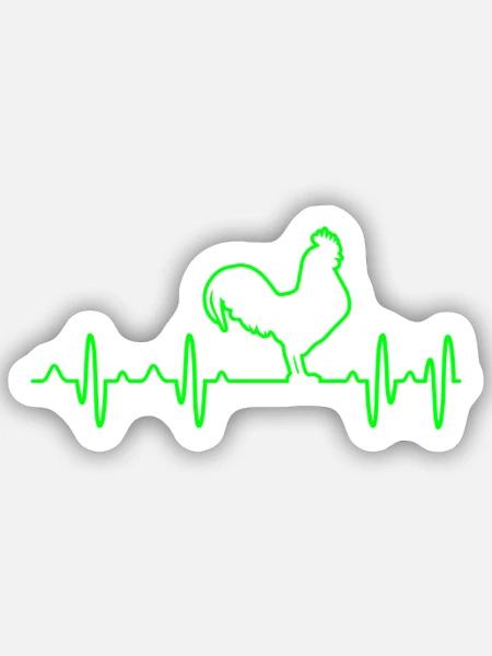 Huhn - Sticker Größe S (10 x 10 cm) - Mattweiß