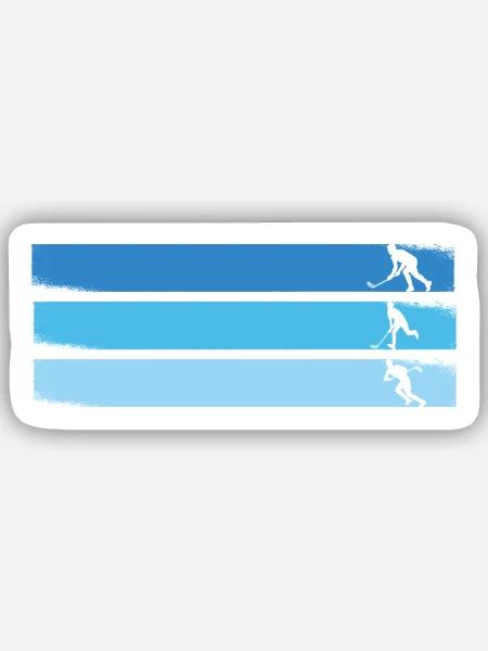 Floorball Unihockey Spiel Design Floorball Spieler - Sticker Größe S (10 x 10 cm) - Mattweiß