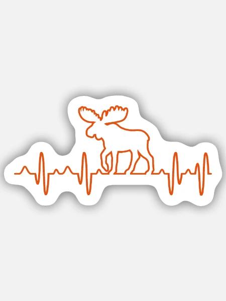 elch - Sticker Größe S (10 x 10 cm) - Mattweiß