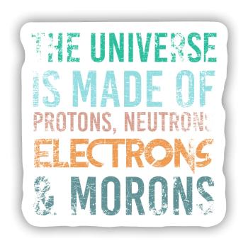 Physikstudent Physiker Physik Science Wissenschaft - Sticker Größe S (10 x 10 cm) - Mattweiß - Vorne