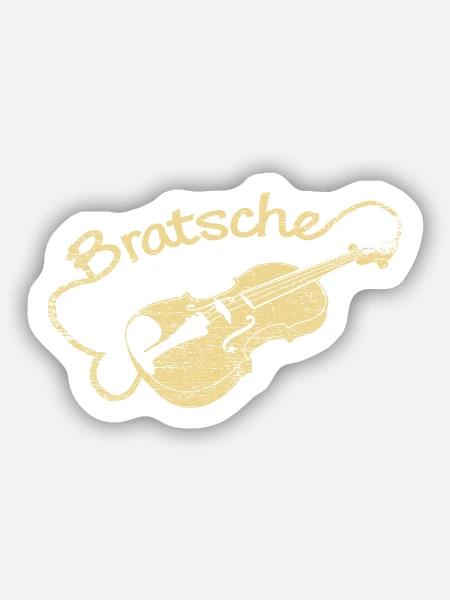 Beschwingter Bratscher Orchester - Sticker Größe S (10 x 10 cm) - Mattweiß