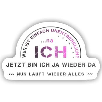 Ich Egoist Selbstliebe - Sticker Größe S (10 x 10 cm) - Mattweiß - Vorne