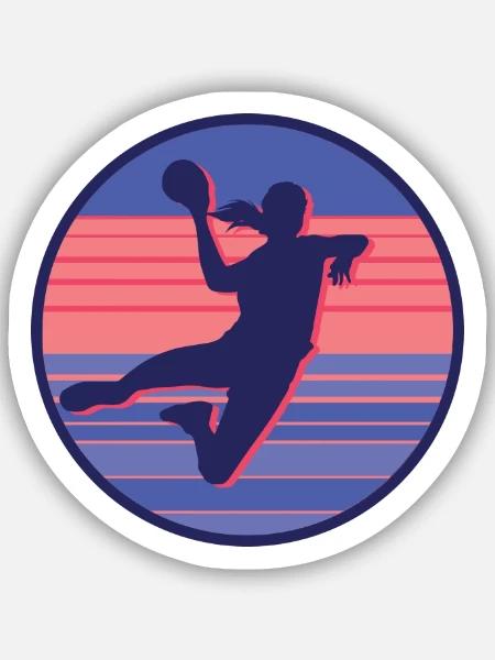 Handball Spieler Handballerin Handballspielerin - Sticker Größe S (10 x 10 cm) - Mattweiß