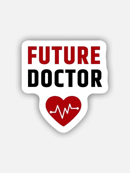 Future Doctor | Medizinstudent | medical student - Sticker Größe S (10 x 10 cm) - Mattweiß