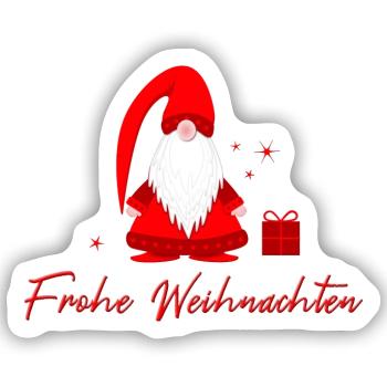 Frohe Weihnachten - Sticker Größe S (10 x 10 cm) - Mattweiß - Vorne