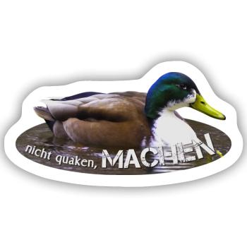 machen Macher einfach machen - Sticker Größe S (10 x 10 cm) - Mattweiß - Vorne