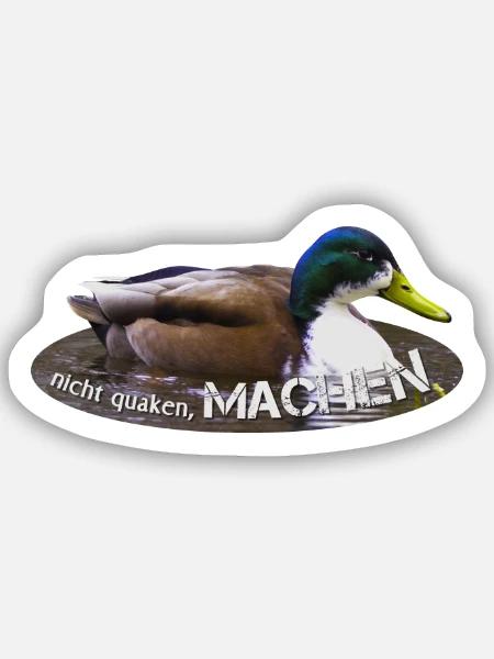 machen Macher einfach machen - Sticker Größe S (10 x 10 cm) - Mattweiß