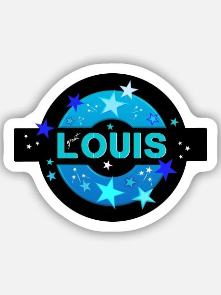 Louis Geburtstag Louis - Sticker Größe S (10 x 10 cm) - Mattweiß