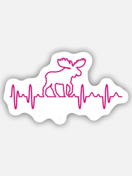 elch - Sticker Größe S (10 x 10 cm) - Mattweiß