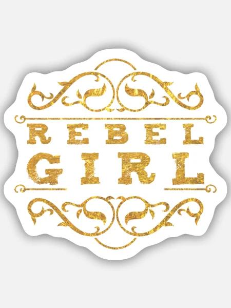 Rebel Girl - Sticker Größe S (10 x 10 cm) - Mattweiß