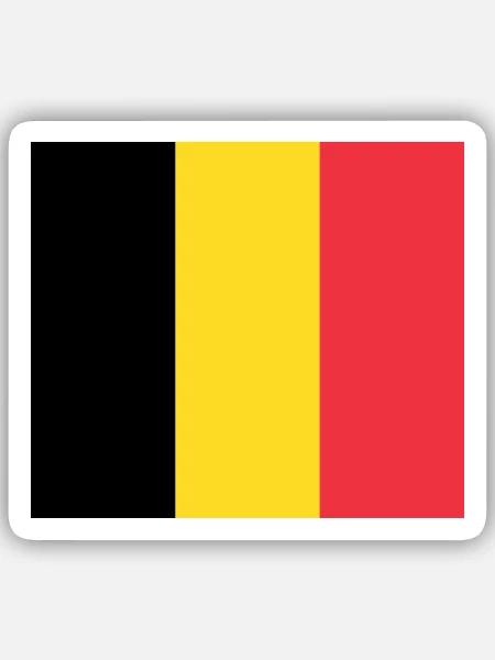 Belgien - Sticker Größe S (10 x 10 cm) - Mattweiß