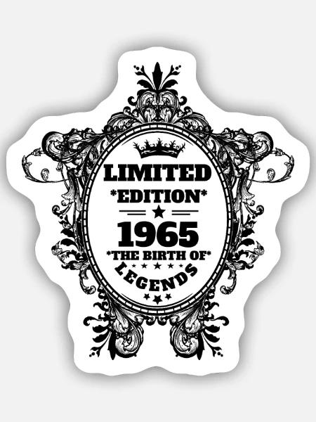 1965 - Sticker Größe S (10 x 10 cm) - Mattweiß