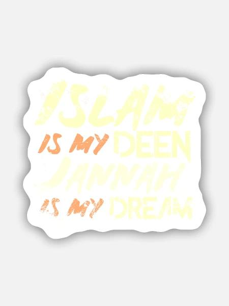 Islam Spruch Moslem Muslimin Muslime Glaube - Sticker Größe S (10 x 10 cm) - Mattweiß