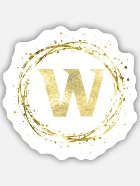 W - Sticker Größe S (10 x 10 cm) - Mattweiß