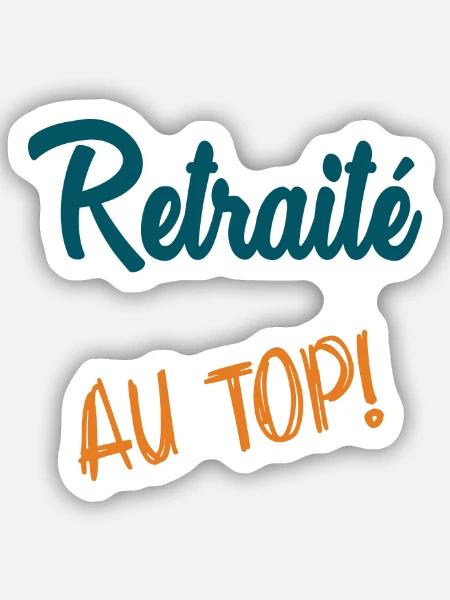 RUHESTAND. RUHESTAND. PENSIONIERT. SENIOR. OMA. OPA - Sticker Größe S (10 x 10 cm) - Mattweiß