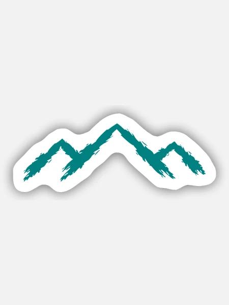 Berg Bergsteigen Sport Berglauf - Sticker Größe S (10 x 10 cm) - Mattweiß