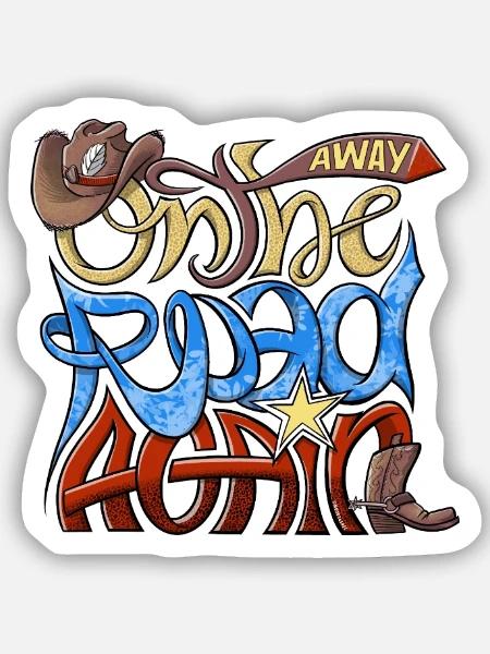 Wieder unterwegs - Wieder unterwegs - Kleidung, Geschenke - Sticker Größe S (10 x 10 cm) - Mattweiß