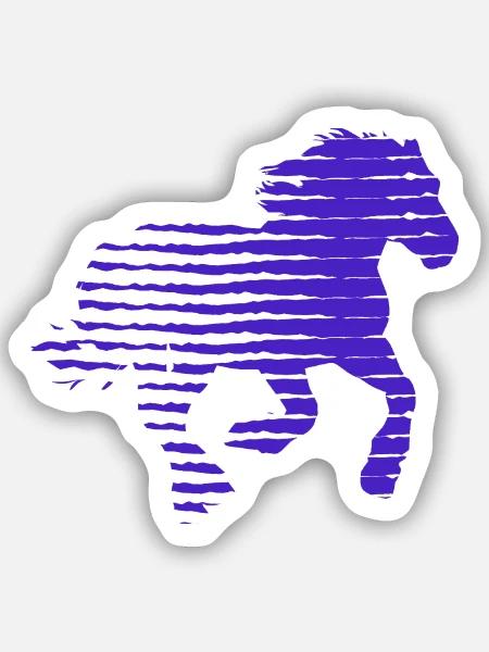 PFERD. FOHLEN. STUTE. TIER. TIERE. NATUR. - Sticker Größe S (10 x 10 cm) - Mattweiß