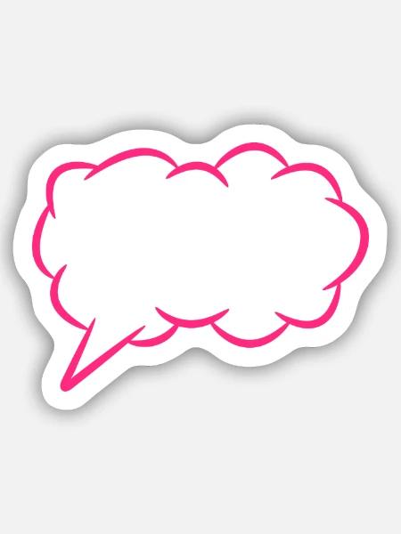 Sprechblase Gedankenblase - Sticker Größe S (10 x 10 cm) - Mattweiß