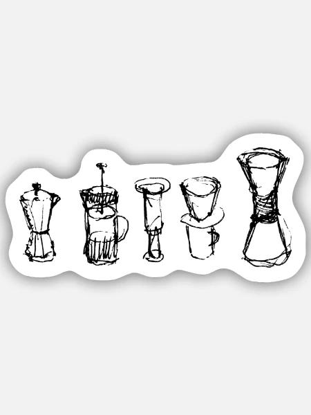 Alternative Coffee - Sticker size S (10 x 10 cm) - white matte