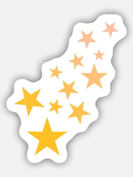 Stern Sternchen Muster Sternenhimmel - Sticker Größe S (10 x 10 cm) - Mattweiß