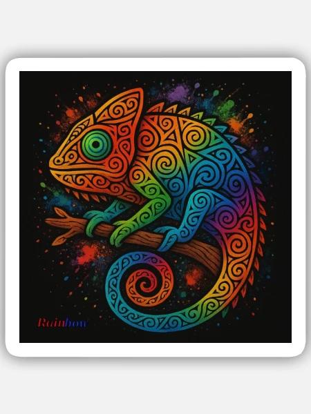 Regenbogen - Sticker Größe S (10 x 10 cm) - Mattweiß