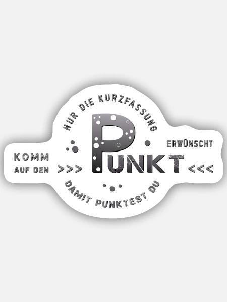 zum Punkt kommen auf den Punkt kommen - Sticker Größe S (10 x 10 cm) - Mattweiß