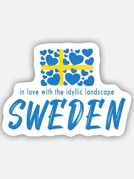 Sweden Sverige Schweden - Sticker Größe S (10 x 10 cm) - Mattweiß