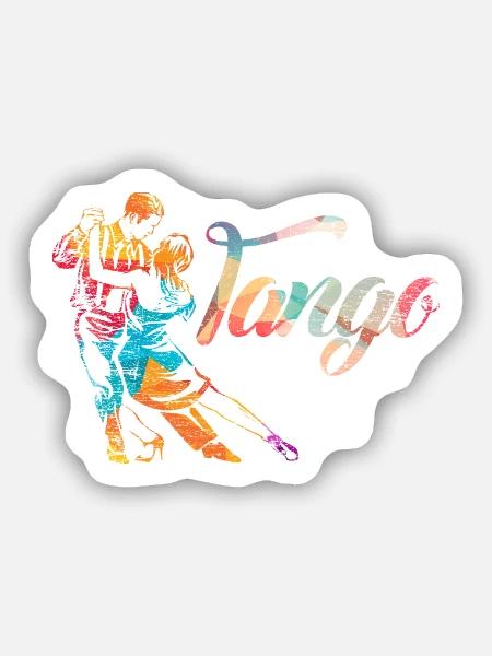 Leidenschaftlicher Tango Buenos Aires - Sticker Größe S (10 x 10 cm) - Mattweiß