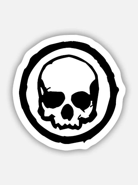 Totenkopf I Totenschädel I Skull I Skelett I Metal - Sticker Größe S (10 x 10 cm) - Mattweiß