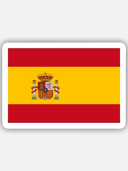 Spanien - Sticker Größe S (10 x 10 cm) - Mattweiß