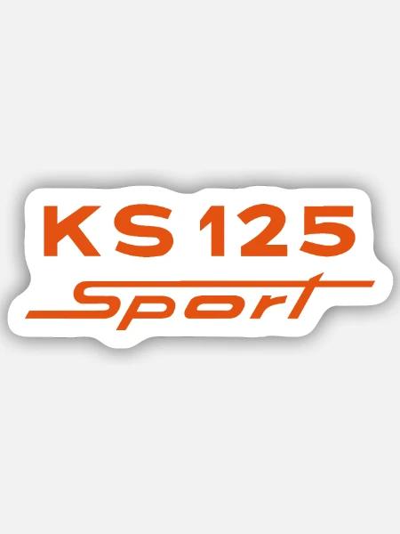 Zündapp KS 125 Sport - Sticker Größe S (10 x 10 cm) - Mattweiß