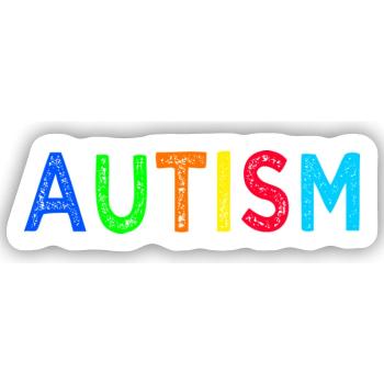 Regenbogen-Autismus: Eine Botschaft der Hoffnung - Sticker Größe S (10 x 10 cm) - Mattweiß - Vorne