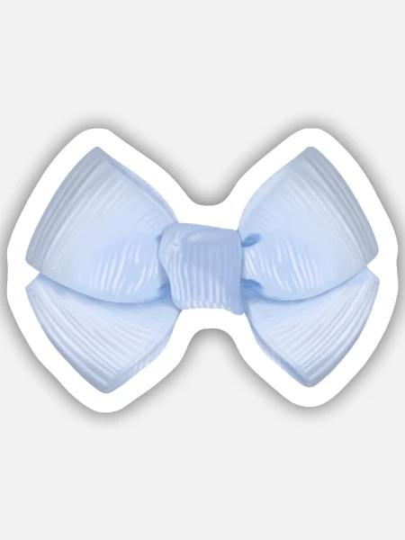 Schleife Blau - Sticker Größe S (10 x 10 cm) - Mattweiß