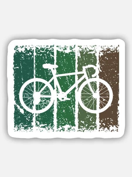 Fahrrad - Sticker Größe S (10 x 10 cm) - Mattweiß