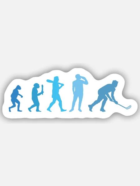 Floorball Unihockey Salibandy Innebandy - Sticker Größe S (10 x 10 cm) - Mattweiß