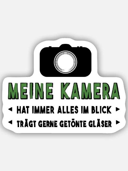 Fotograf fotografieren - Sticker Größe S (10 x 10 cm) - Mattweiß
