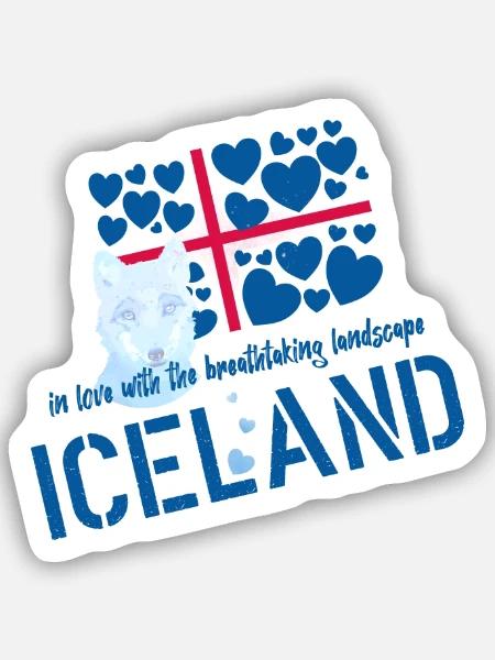Iceland fox - Sticker Größe S (10 x 10 cm) - Mattweiß