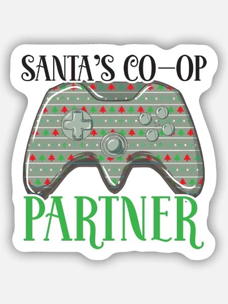 Der Co-op Partner Controller des Weihnachtsmannes - Sticker Größe S (10 x 10 cm) - Mattweiß