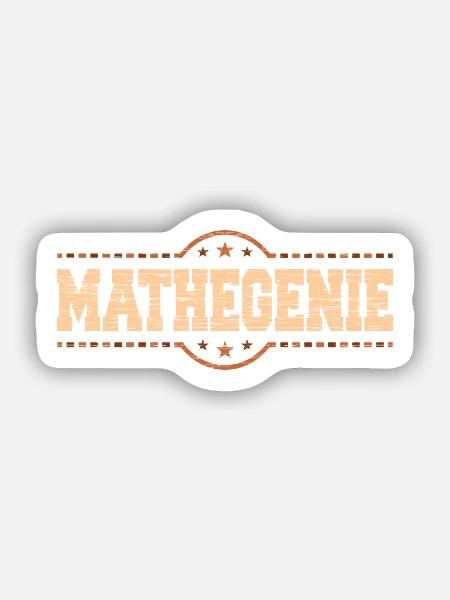 Mathegenie Matheprof Mathematikstudent - Sticker Größe S (10 x 10 cm) - Mattweiß